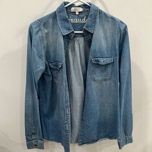 COTTON ON BUTTON DOWN JEAN BLOUSE